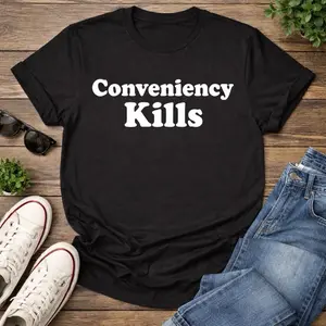 Convienceincy Kills Unisex T-Shirt - Black Casual Tee for Men & Women