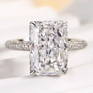 Effinny Radiant Cut 6.0ct Engagement Ring,5A Cubic Zirconia Promise Ring, Anniversary Ring for Women Outdoorfun