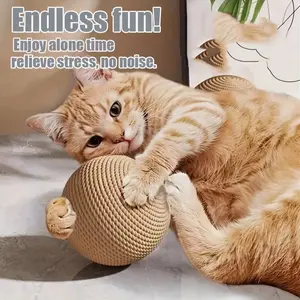 Large Sword Grass Cat Toy Ball, Safe Material, Self-Entertainment, Indoor Outdoor Holiday Play, Ideal for Medium Cats, Perfect Gift