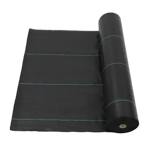 6ft x 300ft Premium Weed Barrier Landscape Fabric, 3.2oz Heavy Duty, Weed Control Fabric, High Permeability, Good for Flower Bed, Driveway Fabric and Ground Cover, Black