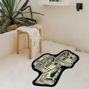 Soft Bedside Rug, Money Pattern Dollar Rug, Area Rug Suitable for Bedroom Living Room, Bathroom, Kitchen, Computer Chair Mat, Non-Slip Indoor Decor Carpet, Attract Wealth Vibes, Home Decor Rug, Home Decorative Rug, Unique Rugs