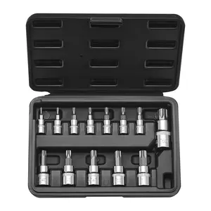 【Summervibes】VEVOR Torx Bit Socket Set 13-Piece Star T8 - T60 Set S2 Alloy Steel and Cr-V Steel