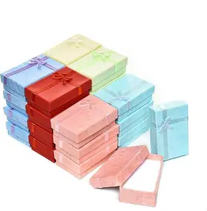 24Pcs Small Jewelry Gift Boxes with Bows, Cardboard Paper Earring, Necklace and Bracelet Gift Box with Foam Insert - Birthday, Wedding and Mother’s Day (3.2 x 2.0 x 1.1 Inch) - Home Improvement.