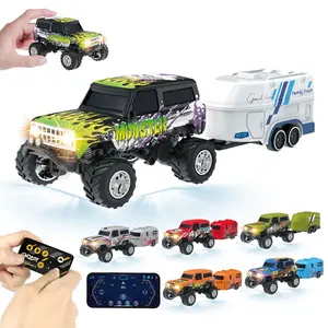 Mini Remote Control Car All-Terrain Climbing, Automatic Demonstration Mode, Spring Shock Absorption, 2.4g Interference-Free, LED Lights, Speed Gears, Remote Control Truck, Rc Vehicle