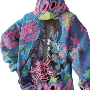 Arcane Jinx Chaos Graffiti Art All Over Print Streetwear Casual Hoodie, Pullover Sweatshirts - Comfort, Crewneck