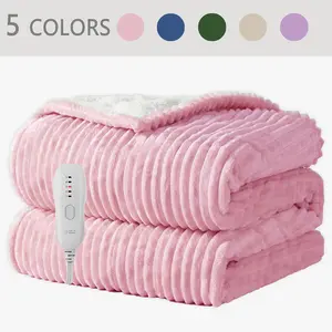 Electric Heated Blanket, 5 Heat Levels Electric Blanket with 3H Auto Shut-Off, Multifunctional Blanket, SHeating Blanket, oft Comfortable Warming Shawl for Home Office Travel, Portable Blanket