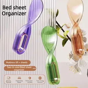 Mattress Lift Assistant Home Use Labor-Saving Elevating Tool Bed Sheet Gap Fixing Clip Edge Organizer Easy to Operate Organizing Helper Strong and Durable Two-in-one Fitted Sheet Organizer