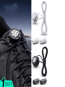 Rotating Button Shoe Lace Lock, No-Tie Sports Shoes Clip, Unisex Lazy Convenient Anti-Drop Shoelace Holder, Easy-To-Use Shoe Fastener
