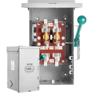 VEVOR 100A Generator Transfer Switch, 24000W Manual Transfer Switch, Heavy Duty Double - Throw Power Security Switches 120/240V, Meeting NEMA 3R Standards, for Outdoor, Indoor ETL CertificationVEVOR Super Brand Day
