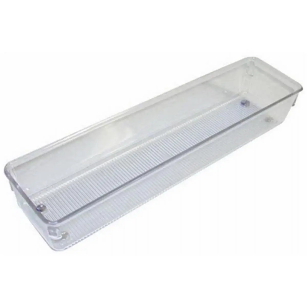 InterDesign Linus Plastic Rectangle Pantry Organizer Box with Pull Handles - 3x12 in Home Storage Solution