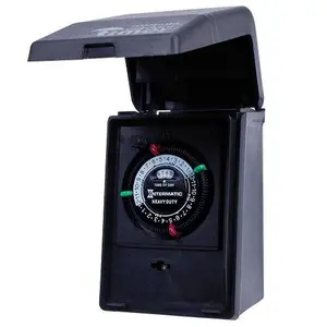 Intermatic P1121 24-Hour Outdoor Mechanical Plug-In Timer with Built-In Enclosure, Compatible with 3-Prong Plugs, Three-Prong Plugs