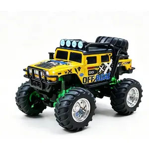 Mini RC Off-Road Monster Truck with LED Lights, 2.4GHz Remote Control All-Terrain RC Car, Durable Shockproof RC Truck Toy for Boys Kids, Ideal Indoor/Outdoor Play & Gift