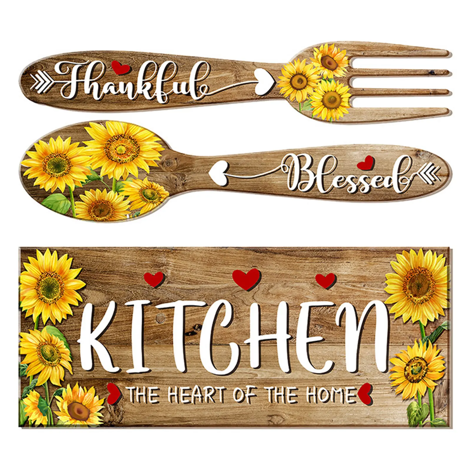 Sunflower Wall Stickers for Kitchen, Self Adhesive Waterproof Wallpaper for Walls, Removable Vinyl Wall Decor for Home, Living Room, Dining Room, Nursery, Cafe, Easy to Apply No Residue Wall Art