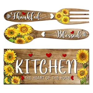 Sunflower Wall Stickers for Kitchen, Self Adhesive Waterproof Wallpaper for Walls, Removable Vinyl Wall Decor for Home, Living Room, Dining Room, Nursery, Cafe, Easy to Apply No Residue Wall Art
