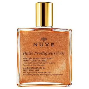 NUXE Huile Prodigieuse Shimmer Multi-Purpose Dry Oil for Face, Body & Hair - Luxurious Radiant Glow and Hydration