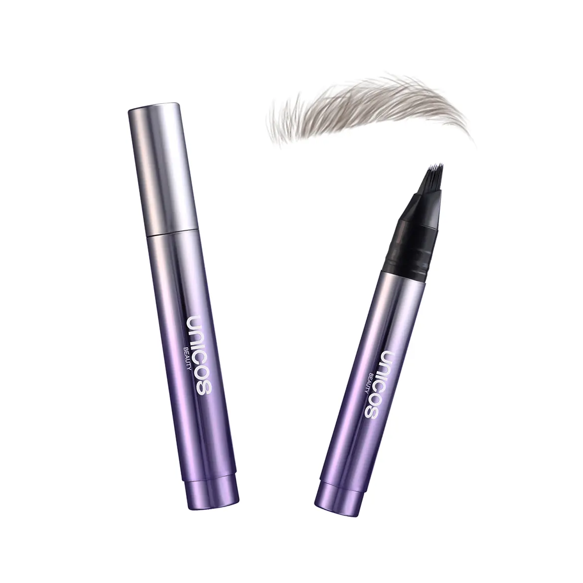Unicos Cosmetic Eyebrow Angled Brush - Ultra-Fine Fibers, Self-Feeding Smooth Application, Long-Lasting Formula with Glycerin, Cellulose Gum, Acrylates/Ethylhexyl Acrylate Copolymer, 36-Month Shelf Life for Daily Makeup, 36 Months