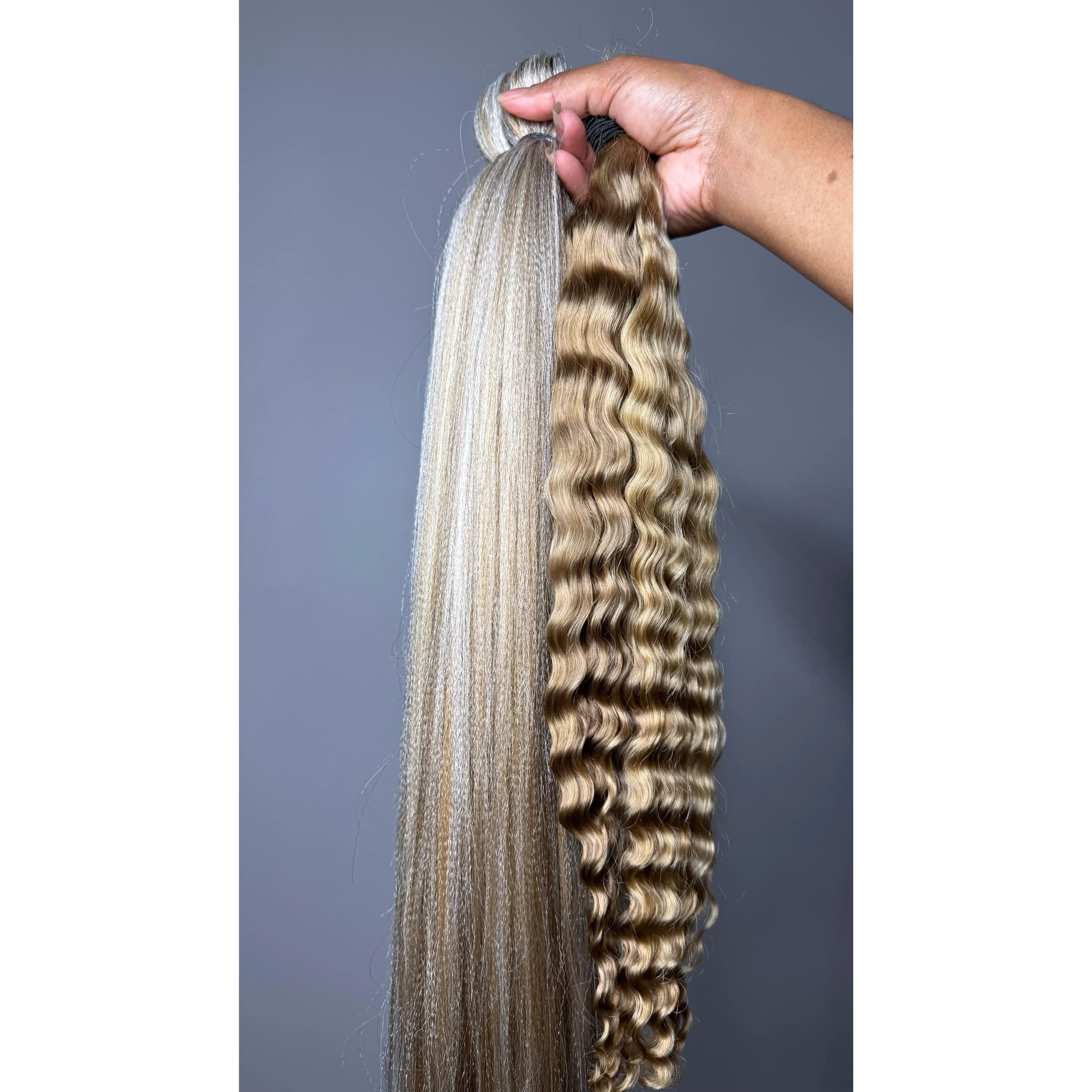 Human Hair + Braiding Hair Bundle (PRE-ORDER)