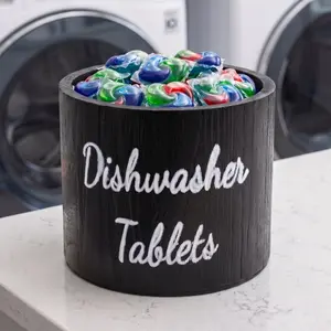 Covered Dishwasher Detergent Block Storage Box, Cute Laundry Room Decor and Organizer, Laundry Room Storage Box, Laundry Gel Ball Holder