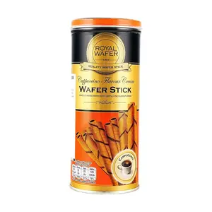 VFOODS Thai Royal Wafer Rolls Cappuccino Cream Flavor 125g - Popular Thai Snack Gift Box