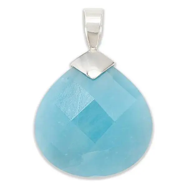 Mine Finds by Jay King Aquamarine Sterling Silver Pear Pendant