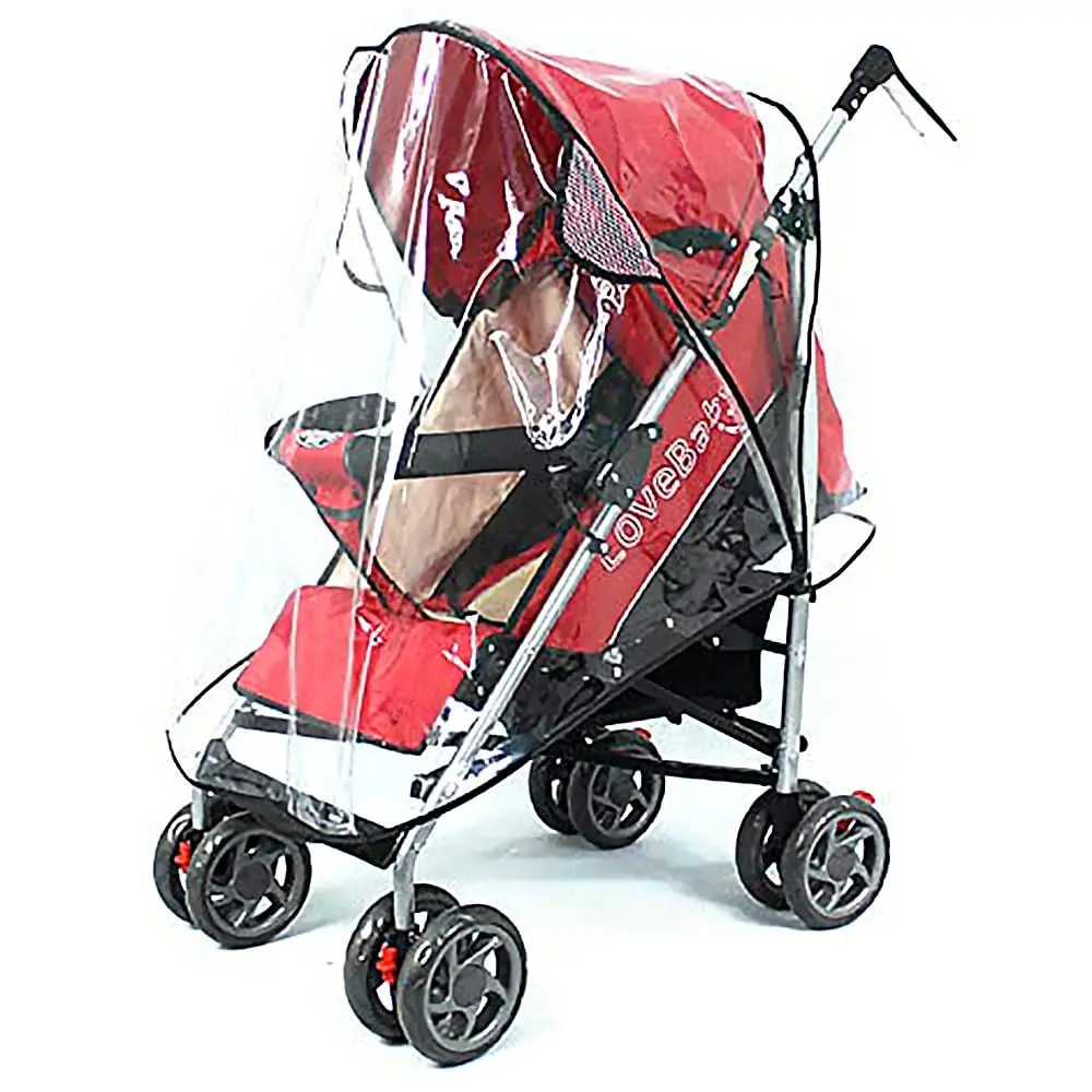 Clear Universal Stroller Rain Cover | Waterproof Windproof Baby Weather Shield with Ventilation