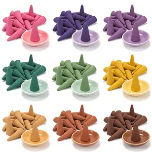218pcs Mixed Scented Incense Cones & Sticks, Long-Lasting Aroma Fragrance, Home Office Yoga Meditation Relaxation, Traditional Craftsmanship Set