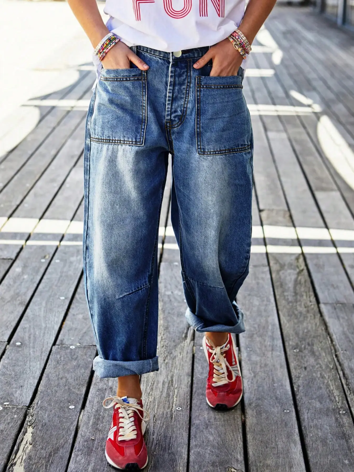 scuffers striped jeans - TikTok Shop