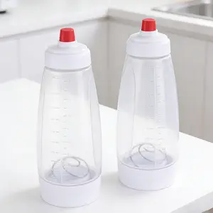 2-Pack【Pancake Batter Dispenser】and Mixer with BlenderBall, Kitchen Gadgets for Home Use, Batter Mixing Bottle with Scale, Kitchen Batter Squeezer Bottle Suitable for Cupcakes, Pancakes, Muffins Smooth, Utensils