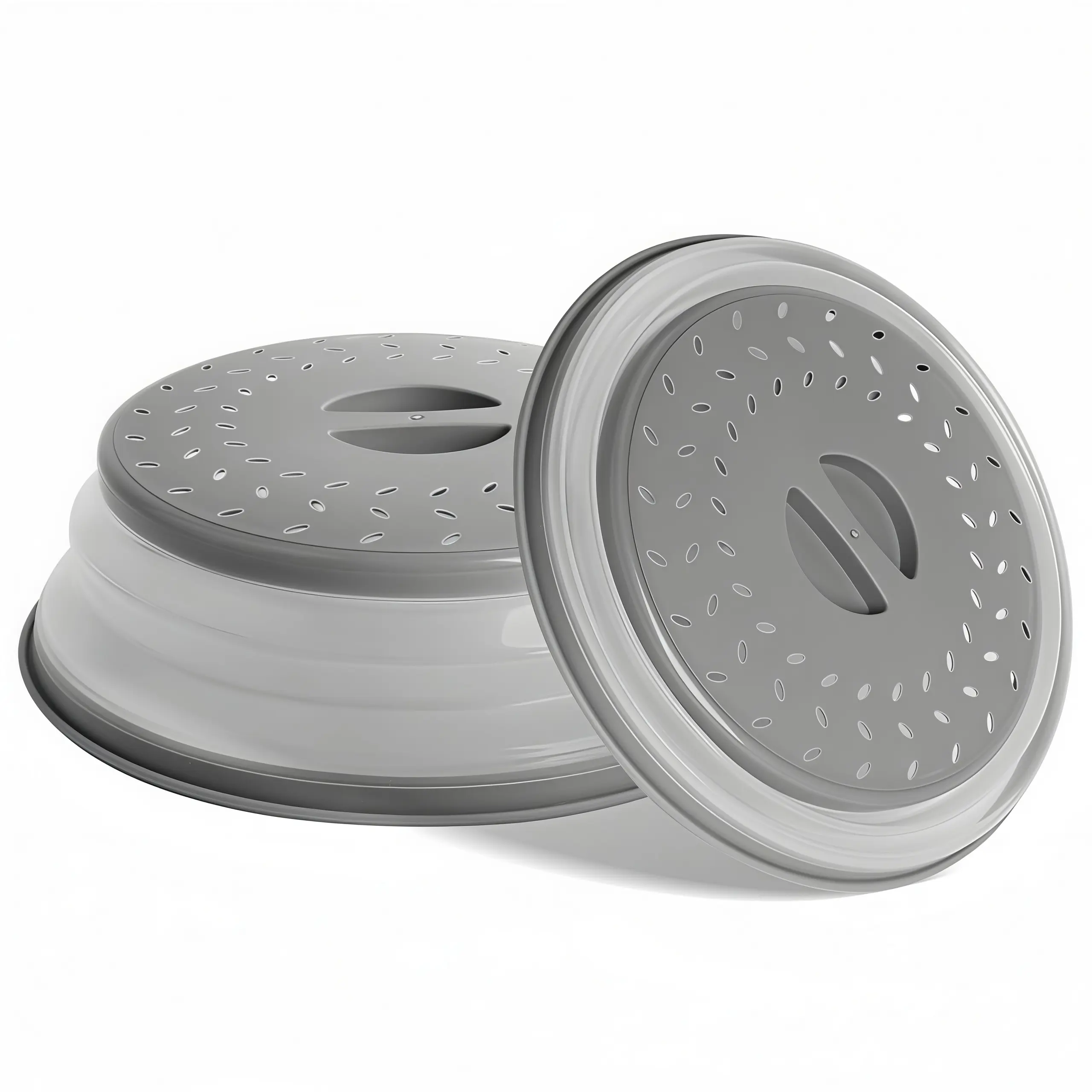 LMMAKE 1PC/2PCS Upgraded 10.5in Collapsible Vented Microwave Lid, Durable Kitchenware Splatter Guard, Multi-Functional Kitchen Gadget for Heating & Produce Washing, Kitchen Gadgets