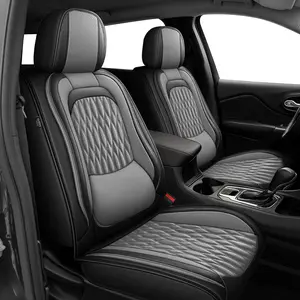 Universal Car Seat Covers Full Set - 2/5 Seats, Waterproof PU Leather Material Auto Protectors, Fit for Nissan, Honda Civic CR-V HR-V, Kia Sorento, Toyota Corolla 4Runner Camry, Hyundai, Mazda Car Interior Accessories, Airbag Safe fathersdaygift