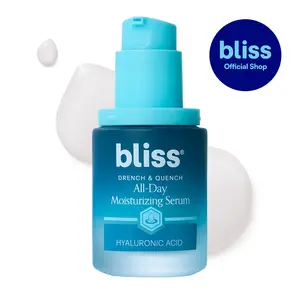 BLISS Drench & Quench Hyaluronic Acid Serum - Ultra-Hydrating Formula with Four Types of HA & Amino Acid Blend for Instant Moisture Boost - Plumper, Fragrance