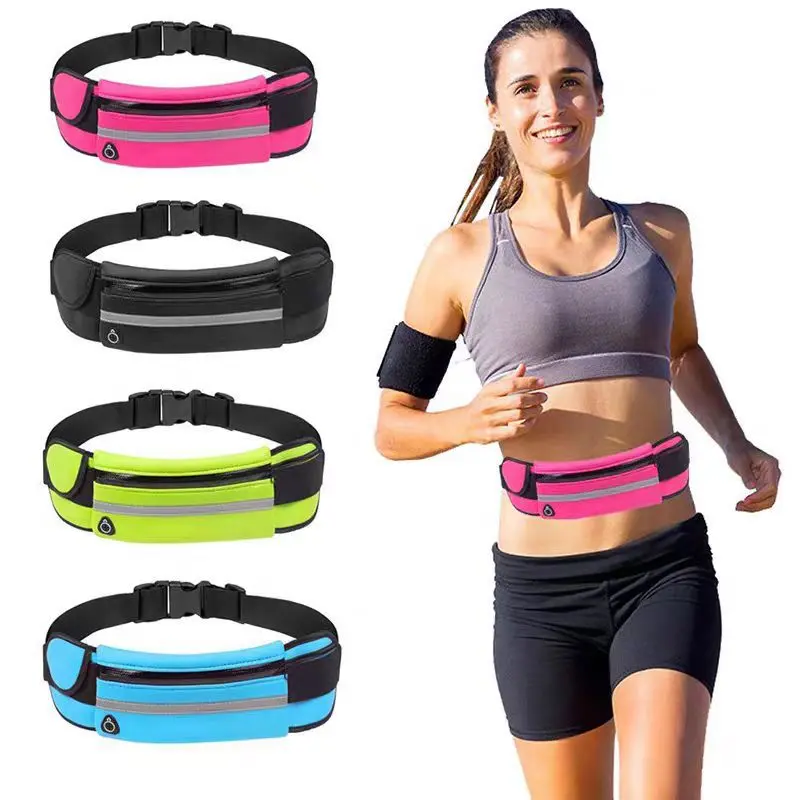 Waterproof Running Waist Bag with Secure Phone Holder - Unisex Activewear Accessory, Slim Adjustable Profile, Lightweight Bounce-Free Fit, Ideal for Gym Workout & Outdoor Sports, Hands-Free Waist Wear