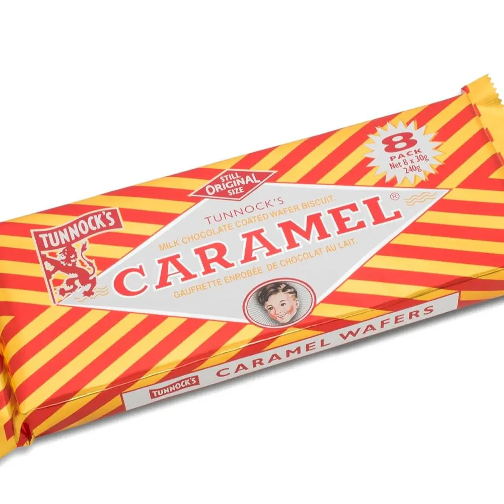 Tunnocks Caramel Wafers (8 Bars)