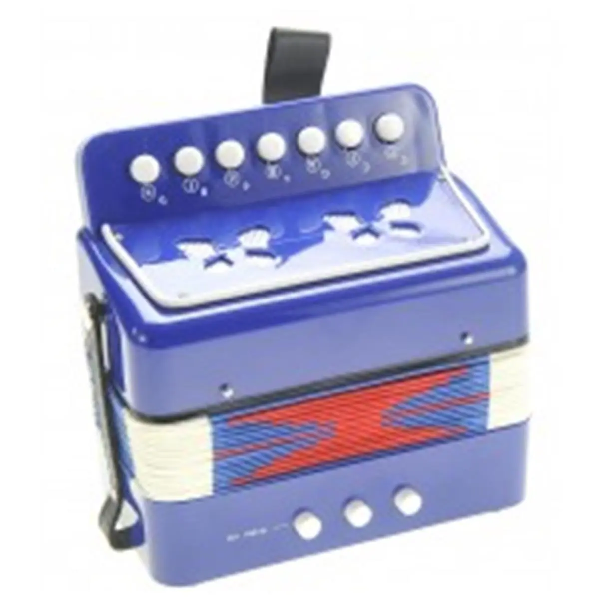 212 MAIN Kids' Child-Size Handheld Accordion Toy - Blue, Portable, Sturdy, Small Hand-Fit Musical Instrument with Sound Guidance, Instruction Book for Musical Tune Learning, Play Music Practice