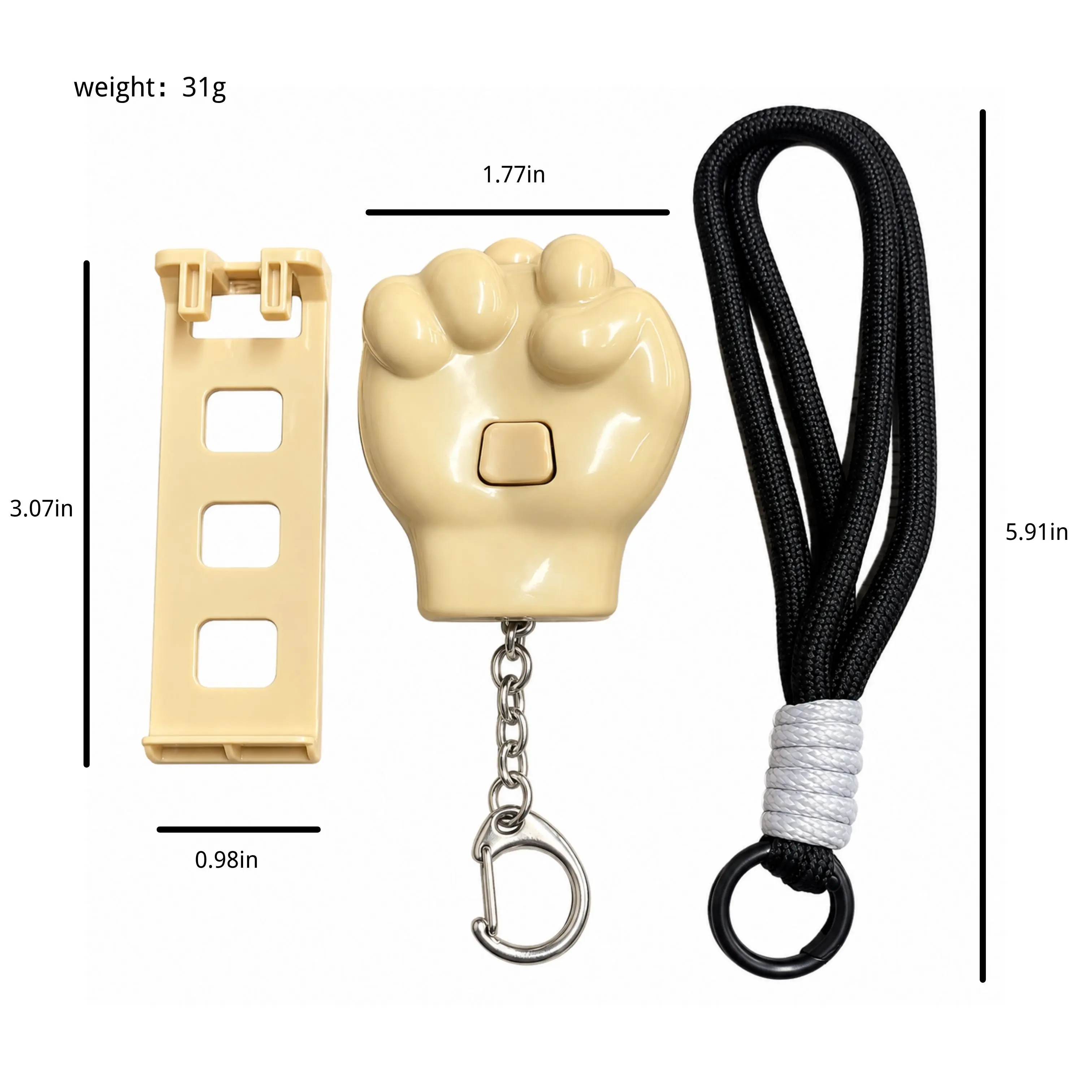 3-in-1 Funny Pop-Up Middle Finger Fidget Keychain Set with Phone Stand & Lanyard, Sarcastic Desk Toy, Christmas Stocking Stuffers Secret Santa Holiday Gag Gifts for Adults Men Coworkers