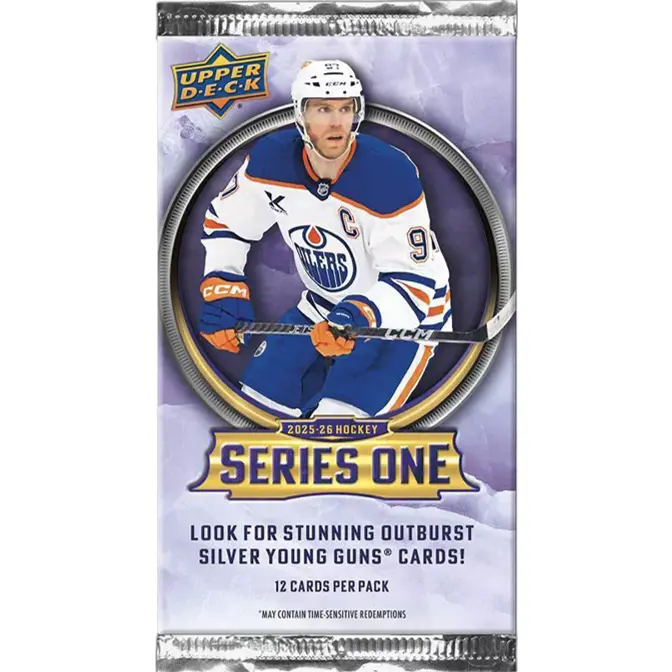 2025-26 Upper Deck Series 1 Hockey Base Sports Card Set - Retail Pack (12 Cards), Base Sports Cards
