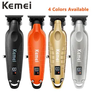 Kemei 2293 Cordless Professional Hair and Beard Trimmer Zero Gap T Blade for Barber Shop and Home Use Body Clipper Multifunctional Hair Clipper