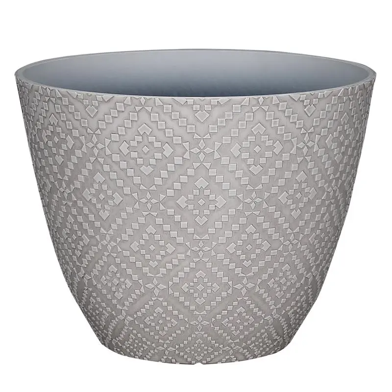 Dylan Eco-Friendly Polyresin Planter - Cream - 15 in. - With Drainage Holes for Both Indoor and Outdoor Uses, Both Uses