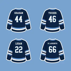 4 Ops Garrett Graham, John Tucker, John Logan, Dean Di Laurentis Hockey Jerseys Stickers