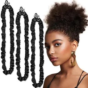 3pcs Adjustable Hair Tie Extra Length Scrunchies No Slip Hairband for Women-Stylish, Durable,Accessories for Thick Curly Natural Hair, tiy