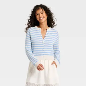 Women's Crewneck Cotton Cardigan - Universal Thread