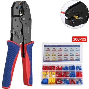 Wire Crimping Tool Kit, 1 Set Wire Crimping Tool with Storage Box & Wire Terminals Connectors, Professional Hand Tool for Home & Office