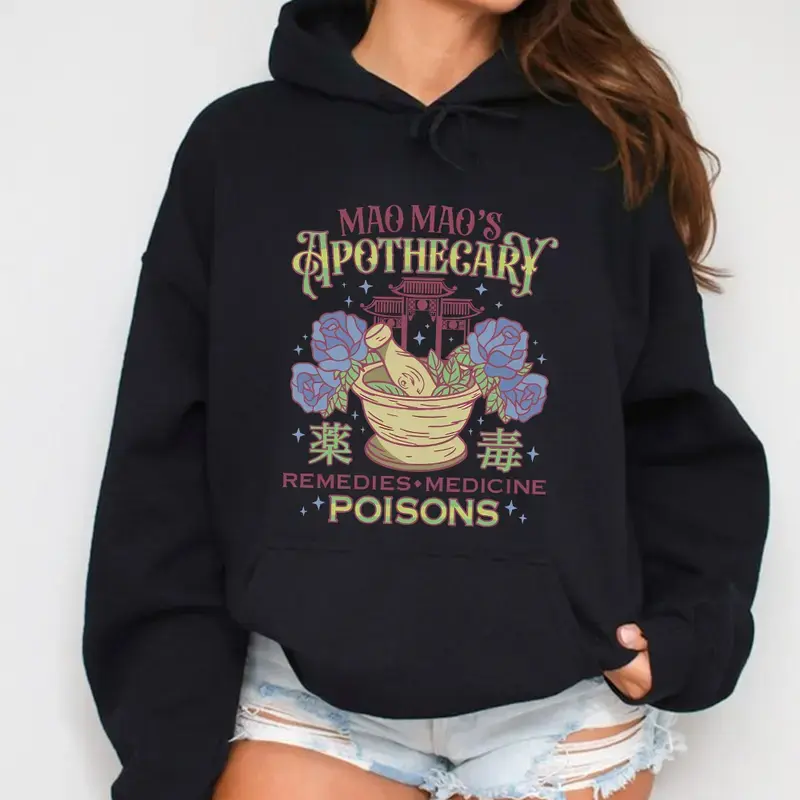 Apothecary Poisons Tee T-Shirt Japanese Graphic Tees Anime Shirt The Apothecary Diaries Fan Gift Vintage Shirt Anime Graphic Lover Unisex Cotton Tee Novelty Hoodie Long Sleeves Funny Sweatshirt Pullover Unisex Gift for Birthday Christmas