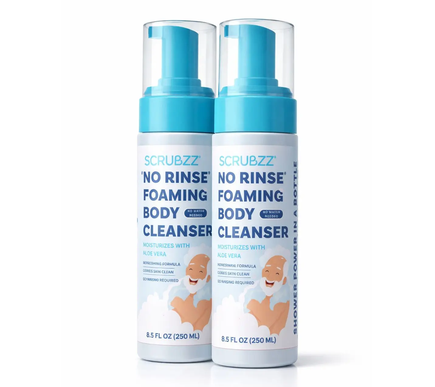 SCRUBZZ Set of 2 Rinse Free Foaming Body Cleanser
