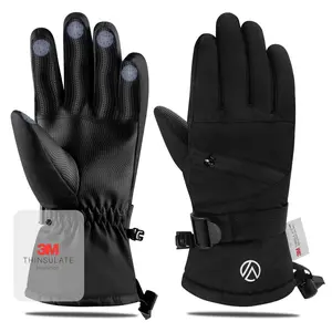 INPAKO Winter Skiing Gloves for Adults & Kids Sensitive Conductive Fabric Waterproof Windproof Touchscreen 3M Thinsulate Warm Fleece-Lined 5-Layer Insulation System Ideal Christmas Gifts for Snow Sports