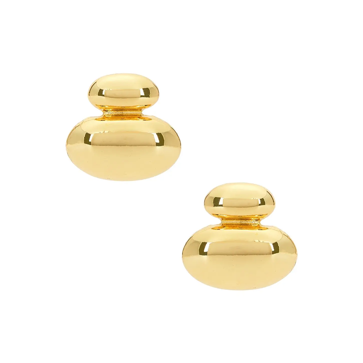 BRACHA Gold Pebble Studs in Gold