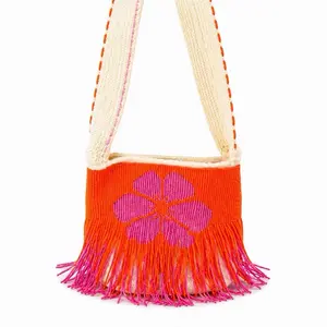 Handwoven Wayuu Rain Backpack - Traditional Colombian Artisanal Shoulder Bag for Daily Use