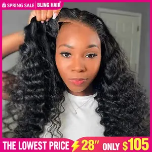 [Glueless Wig] 9x6 7x5 6x4 Pre-cut Wigs Deep Wave Human Hair Pre Plucked Pre Cut Lace Closure Wigs Ready and Go Deep Wave Curly Lace Closure Wigs for Women Wet and Wavy Natural Hairline