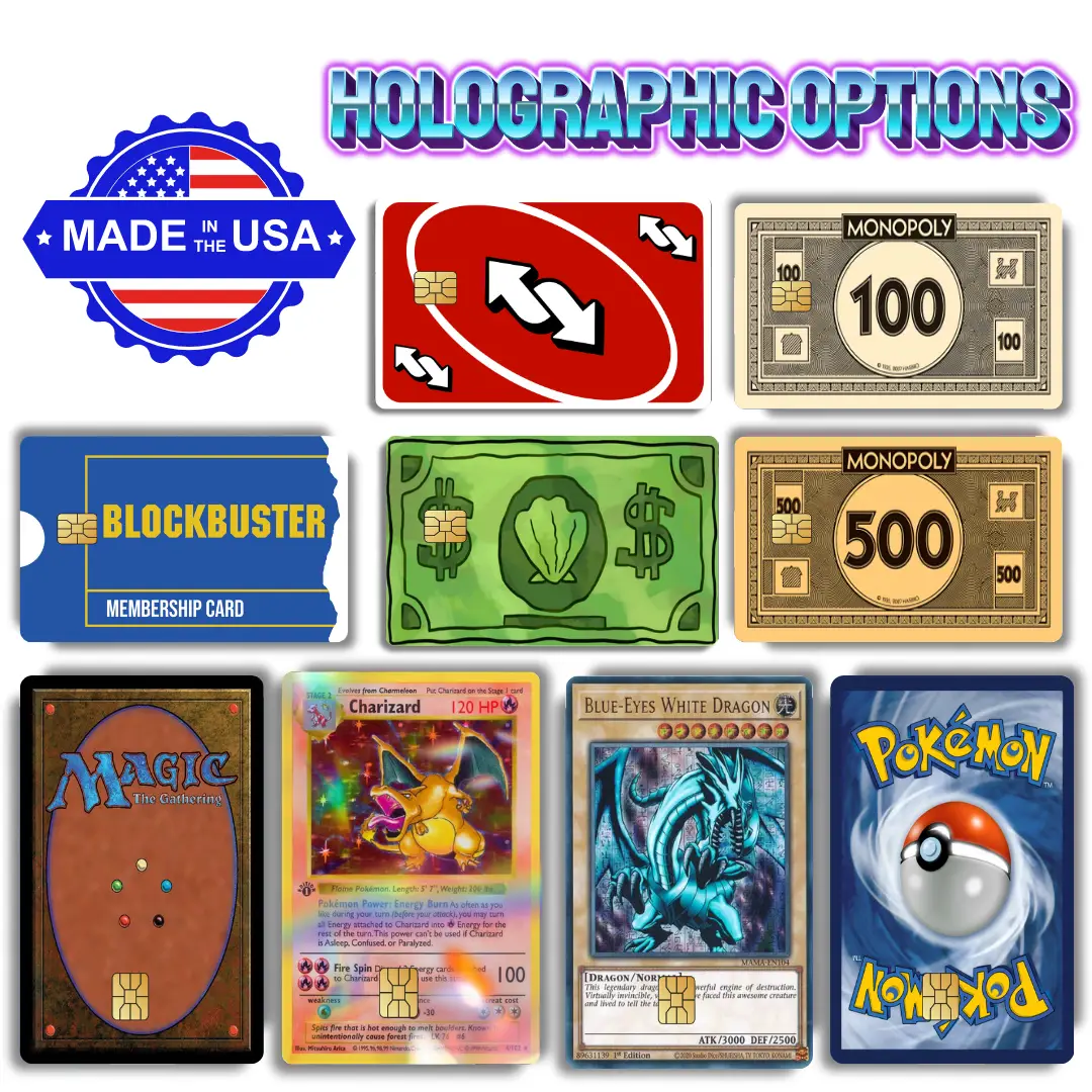 Pop Culture Custom Decal Credit Card Cover Vinyl Skin Sticker for Cards - Credit Card Accessory