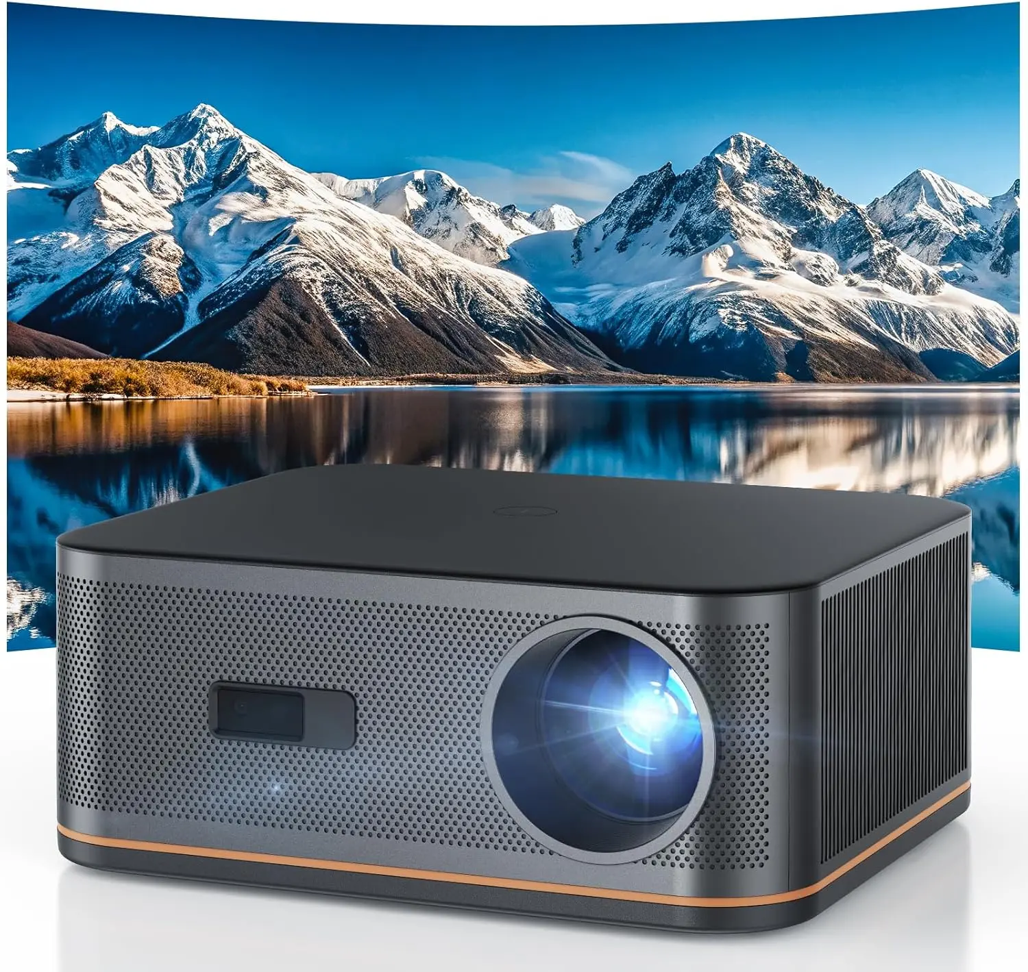 HAPPRUN 2000 ANSI 4K Projector with WiFi 6 & Bluetooth 5.2, Auto Focus, 6D Auto Keystone, AI Screen Adjustment, 300" Large Display, Portable Home Theater Projector